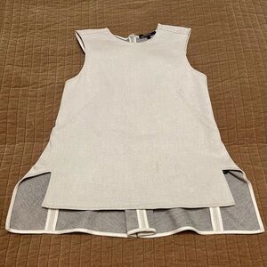 Derek Lam Ivory Hi-Lo Sleeveless Top